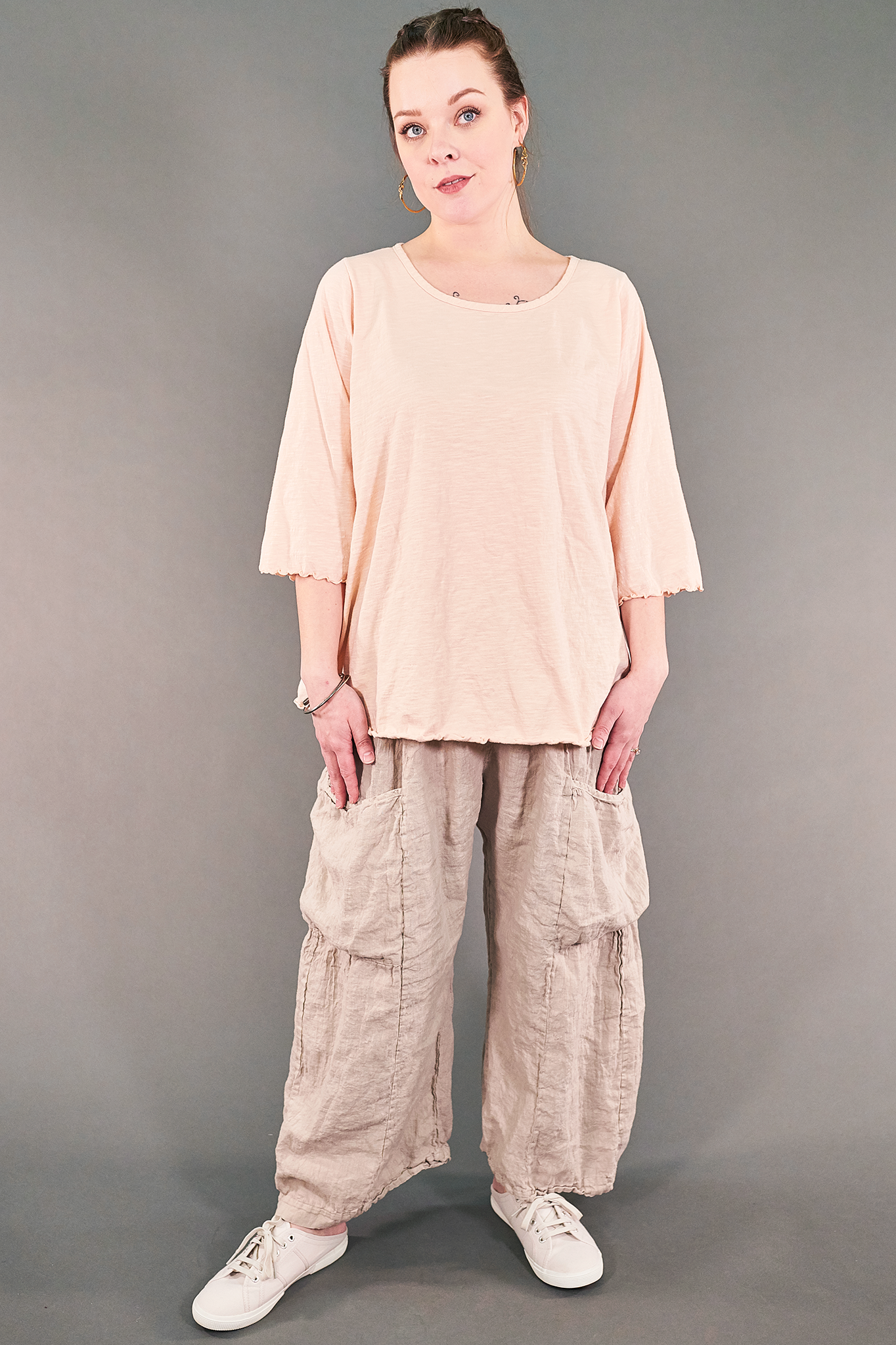 1145 Slub Cafe Tee Hushed Pink-U