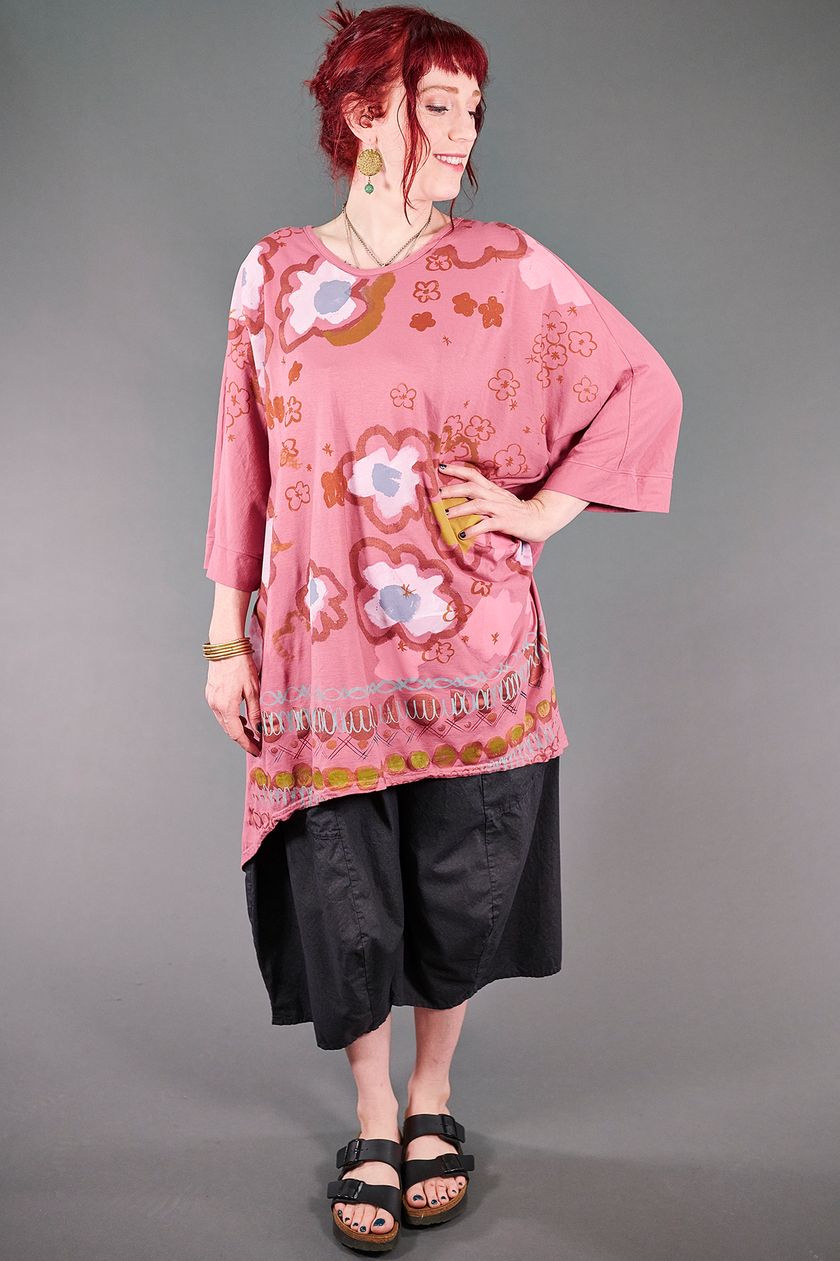 1566 Drawcord Tunic-Bloom-Color &amp; Whimsy