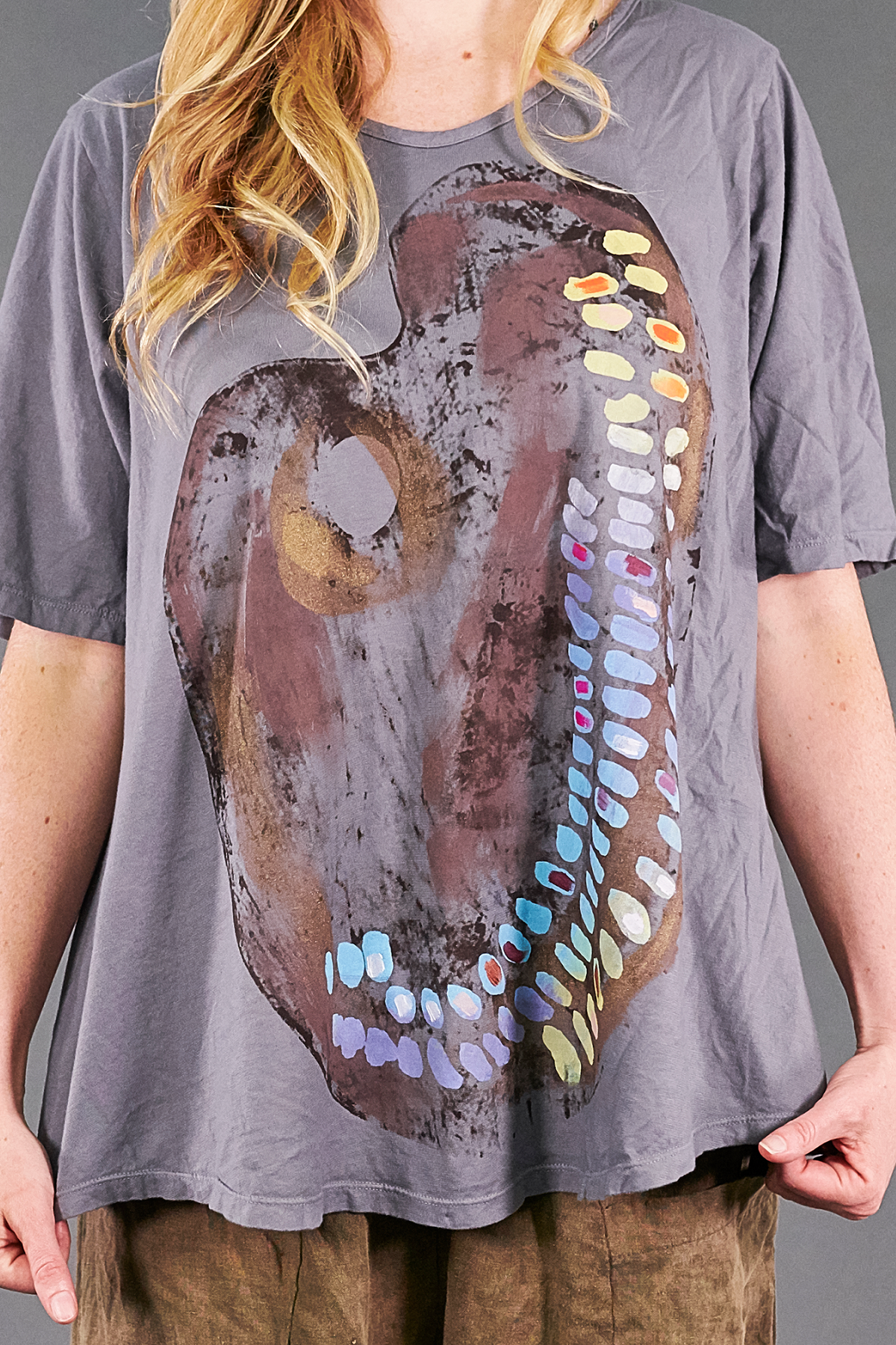 1211 Simple A-line Tee Pewter-The Artist Pallette