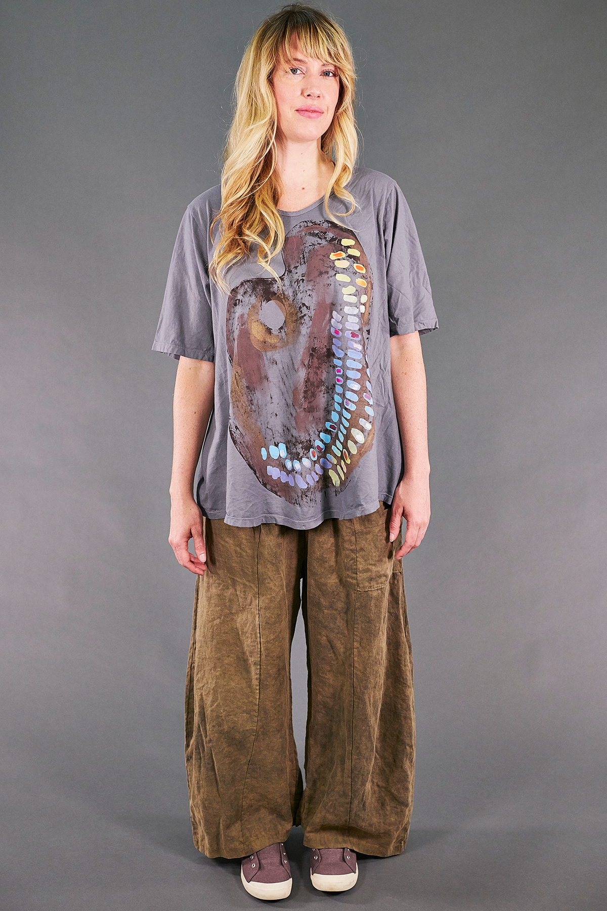 1211 Simple A-line Tee Pewter-The Artist Pallette