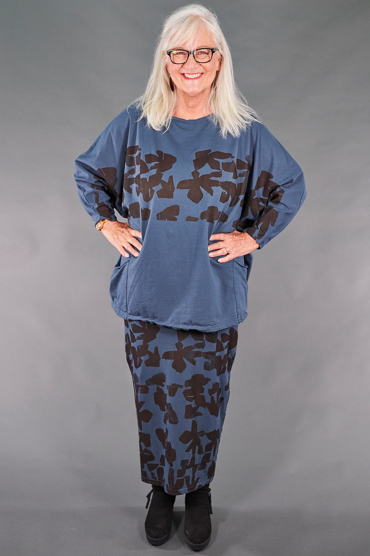 2319 Mariposa with Patch Pockets- Blue Cypress-P
