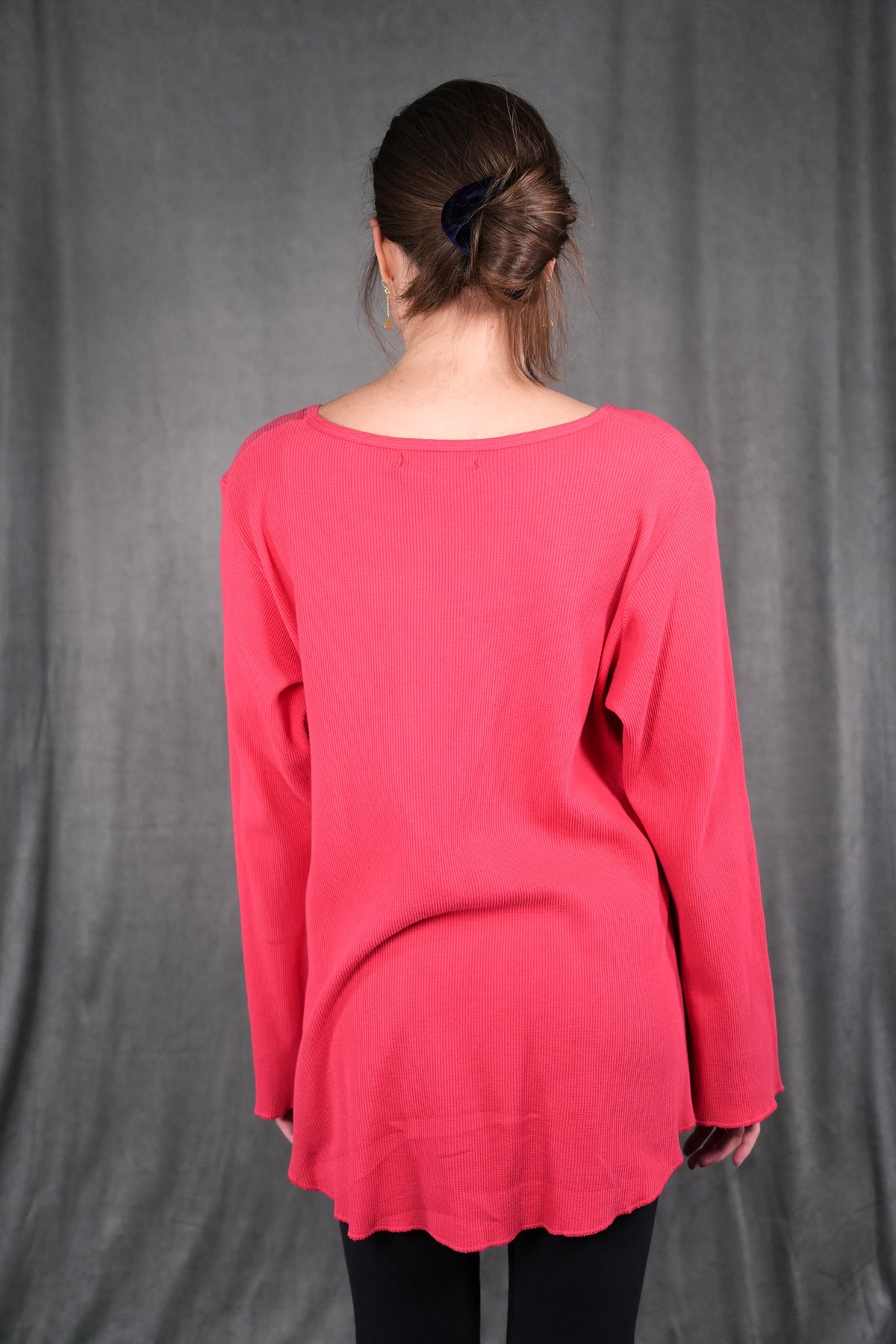 V1312 Sweetheart Thermal A-Line Top Hot Pink-P