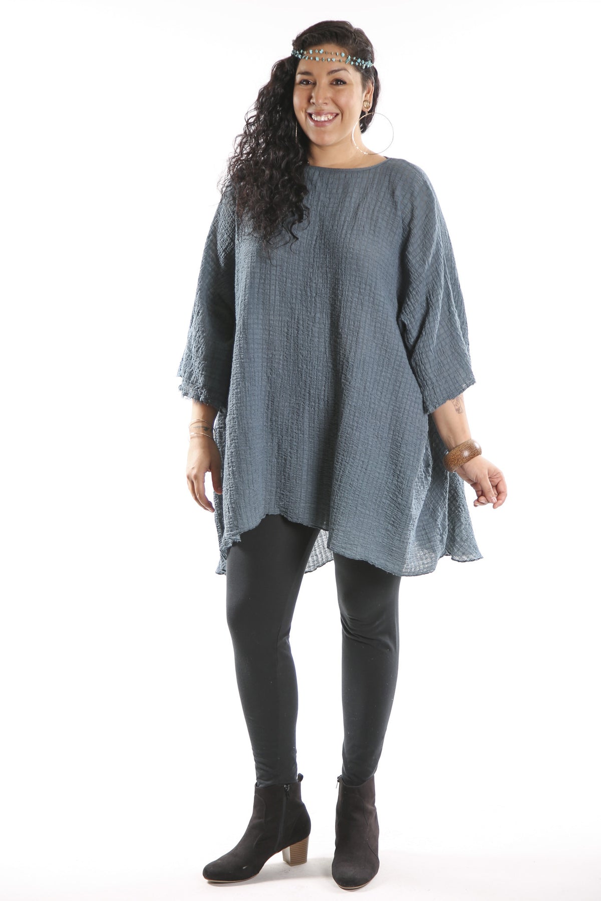 Hand Dyed Ana Tunic 2282- Forest Lake