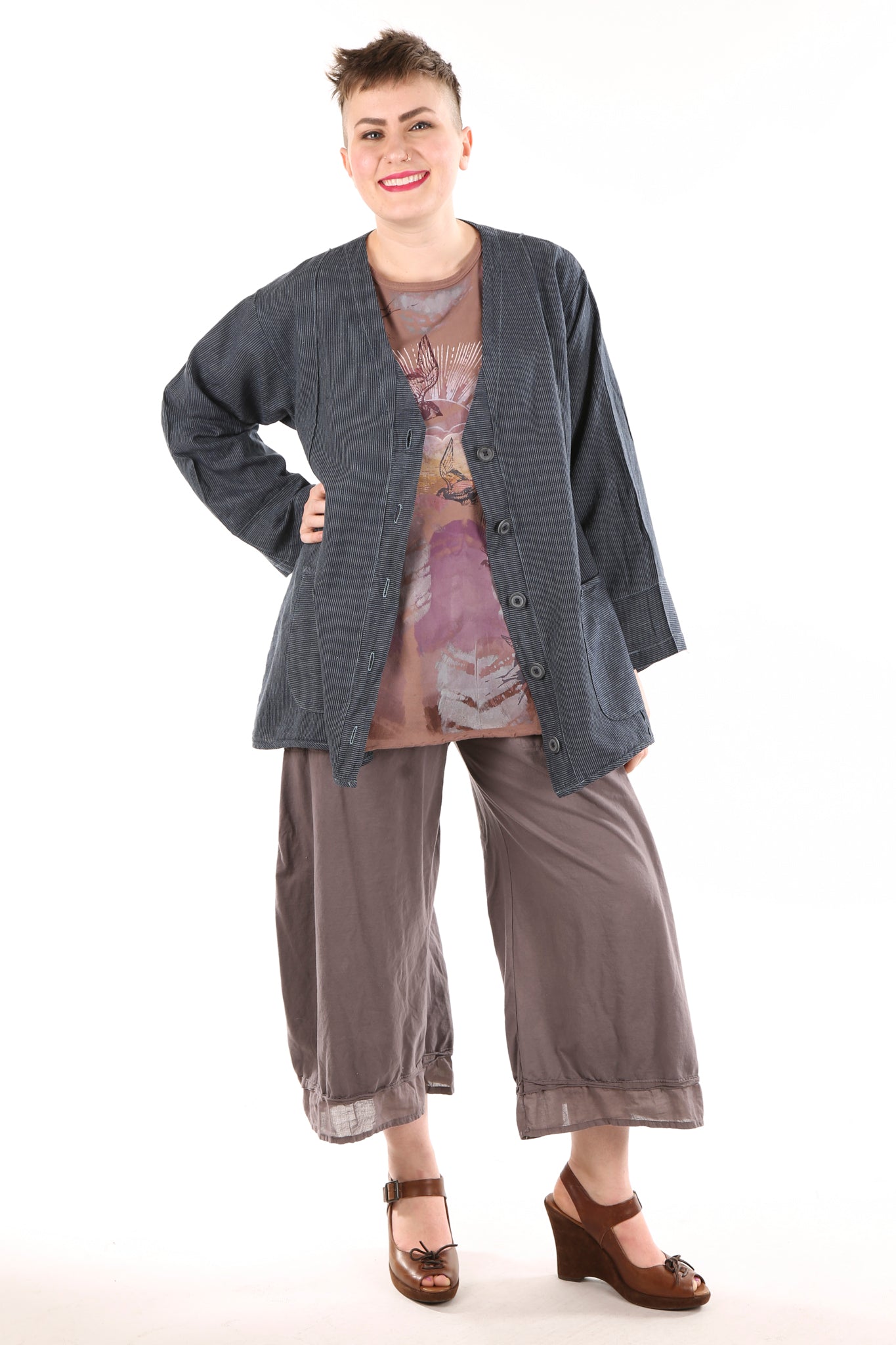 5265 Striped Jacket Kingfisher/Indigo-U