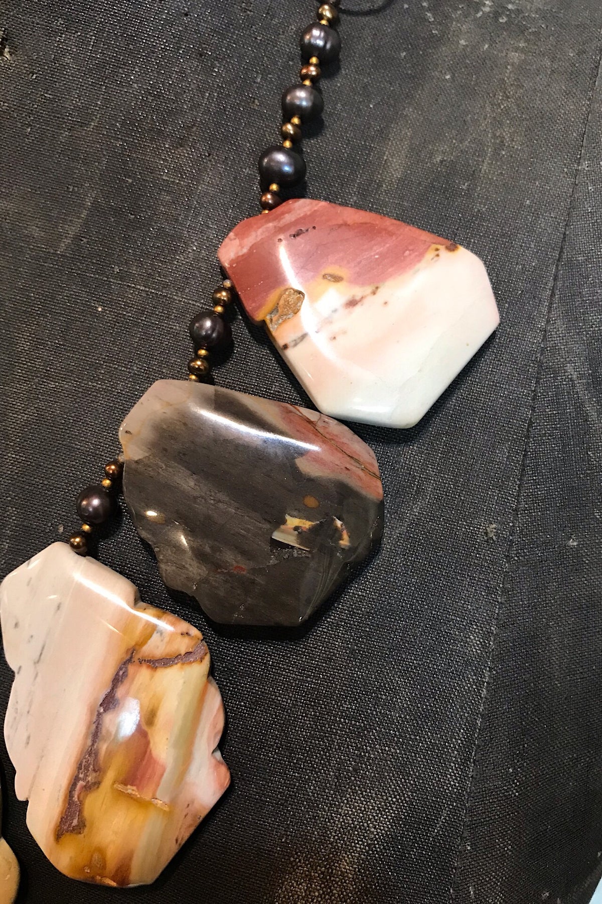 Jasper and Fresh Water Pearl Necklace