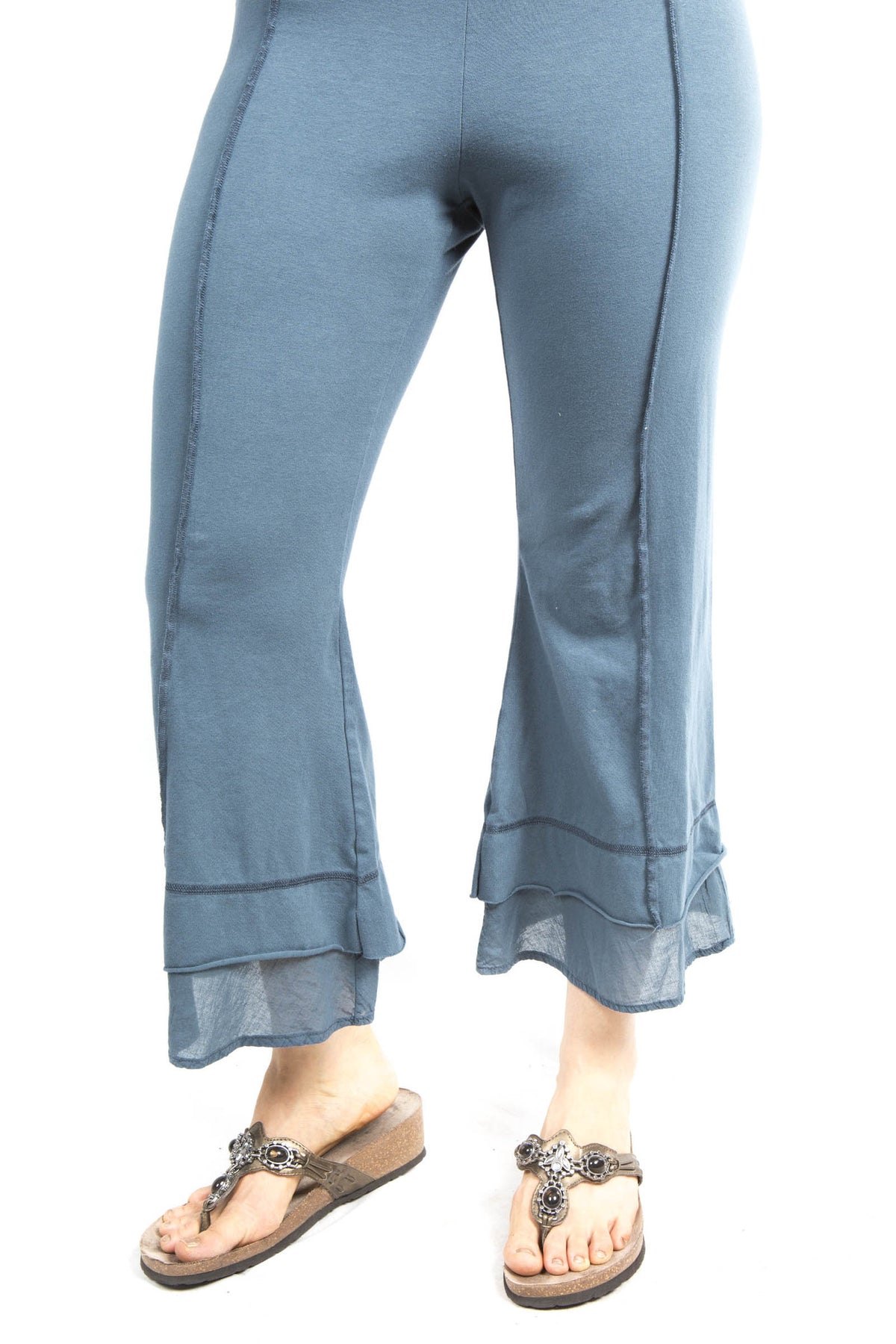Summer Tiered Crop Pant UnPrinted