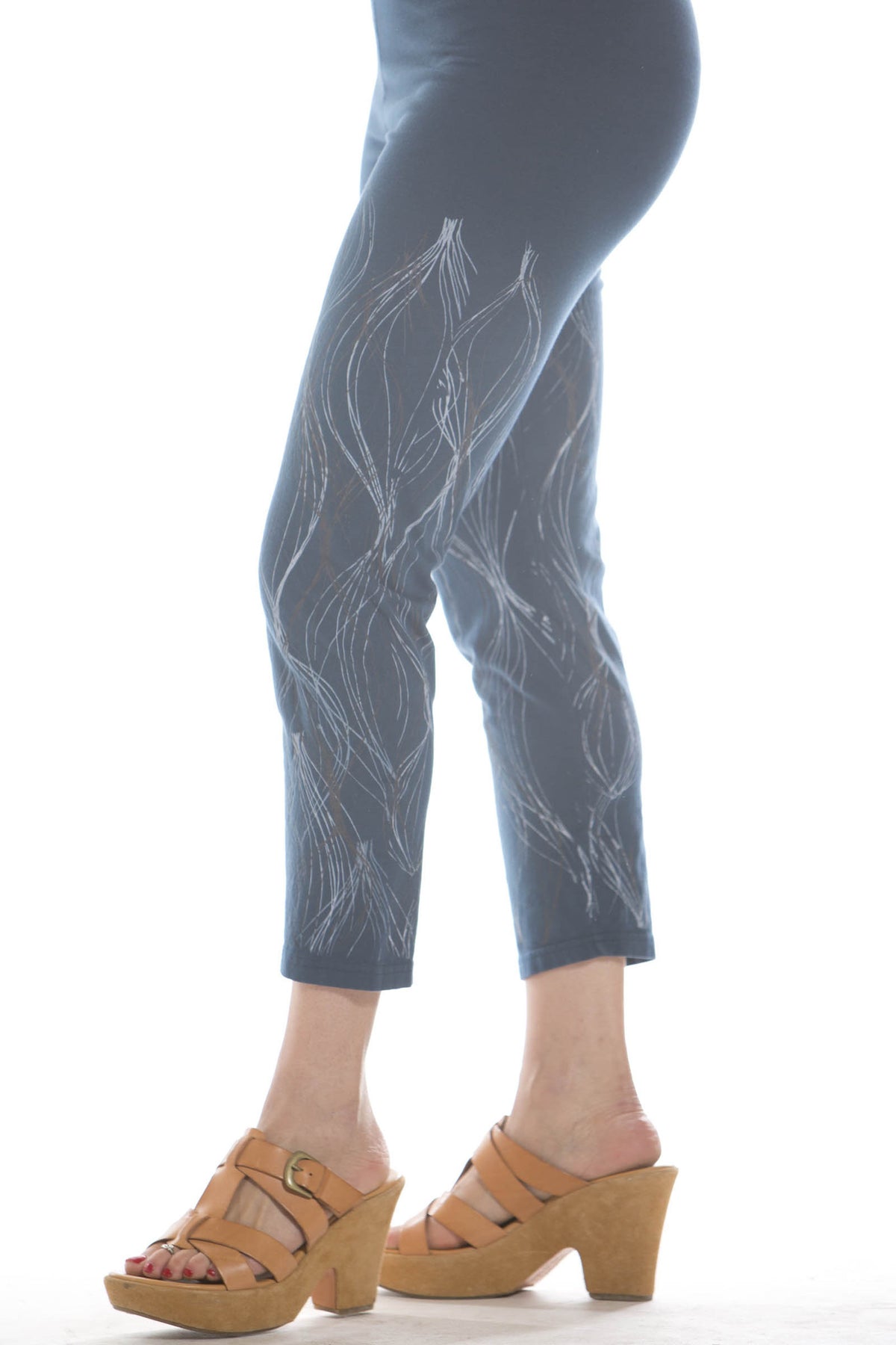 Cropped Legging Printed- Blue Fish Clothing