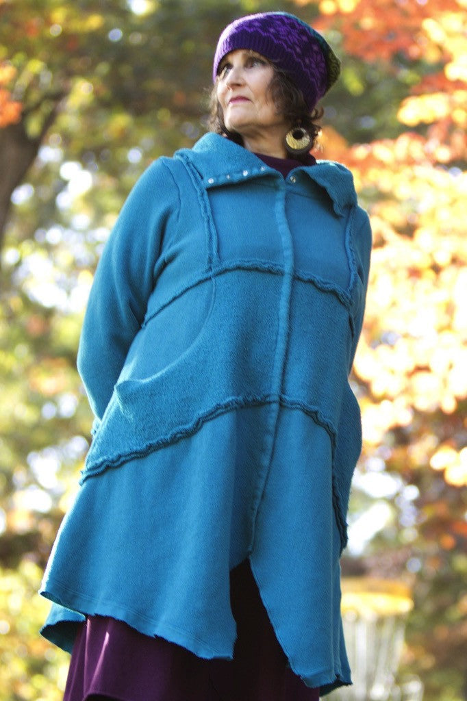Fleece Sherpa Coat UnPatched Fan Fare-Blue Fish Clothing