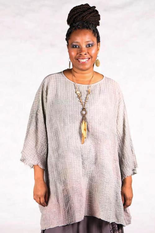 2282 Hand Dyed Ana Tunic Antique/ Light Neutral